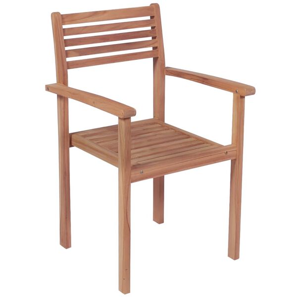vidaXL Gartenst&uuml;hle 2 Stk. mit Cremewei&szlig;en Kissen Massivholz Teak