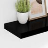 vidaXL Schweberegale 2 Stk. Schwarz 90x23,5x3,8 cm MDF