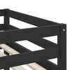 vidaXL Kinderhochbett mit Vorh&auml;ngen Wei&szlig; Schwarz 90x190 cm Kiefernholz