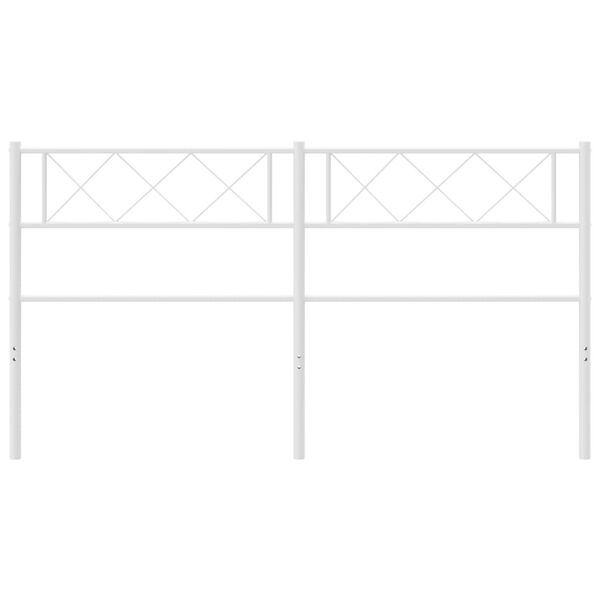 vidaXL Kopfteil Metall Wei&szlig; 120 cm