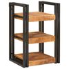 vidaXL Nachttisch Braun und Schwarz 38 x 33 x 58 cm Massivholz Mango