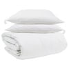 vidaXL Bettdecken Set mit Kissen 3 pcs Wei&szlig; Daunenfeder