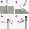 vidaXL Zaunpfosten 7 pcs Silber Stahl