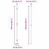 vidaXL Zaunpfosten 7 pcs Silber Stahl