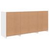 vidaXL Sideboard mit LED-Leuchten Wei&szlig; 142,5x37x67 cm