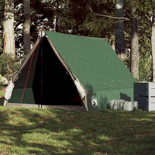 vidaXL Camping-Keilzelt 2 Personen Gr&uuml;n Wasserdicht