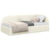 vidaXL Eckbettgestell Creme 90 x 200 cm Samt