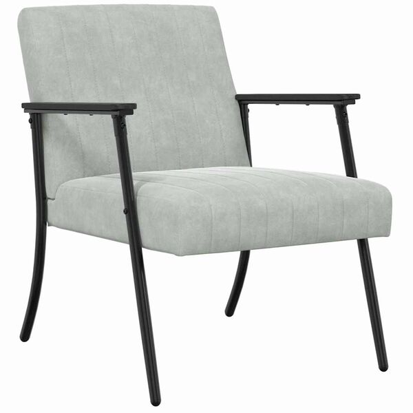 vidaXL Sessel Hellgrau 59 x 75 x 78 cm Samt