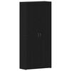 vidaXL Schuhschrank mit Regal Schwarz 80 x 35,5 x 180 cm Holzwerkstoff