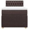 vidaXL Boxspringbett mit Matratze Dunkelbraun 100x200 cm Stoff