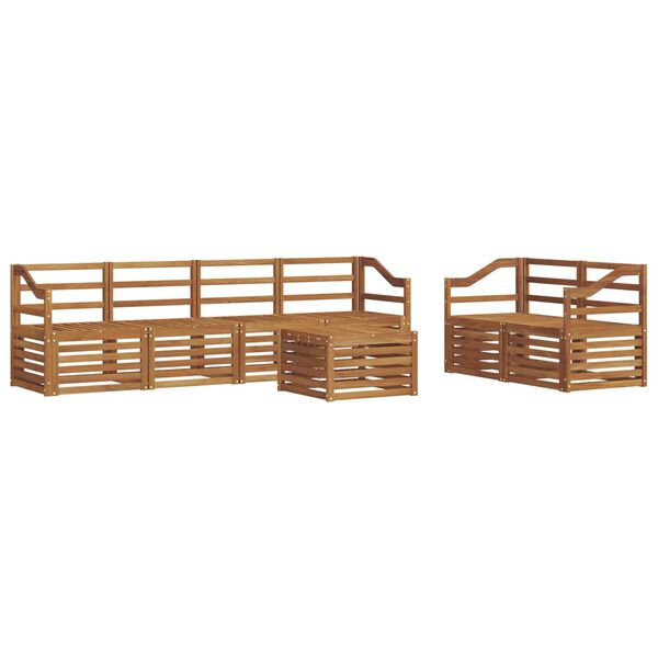 vidaXL Sofagarnituren 7 pcs Natur Massivholz Akazie