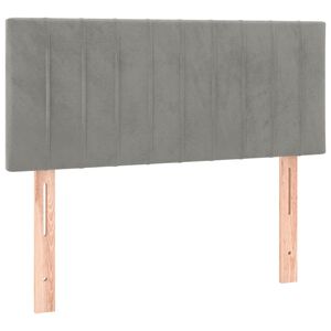 vidaXL Kopfteil Hellgrau 80x5x78/88 cm Samt