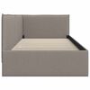 vidaXL Eckbettgestell mit Kopfteil Taupe 80 x 200 cm Samt
