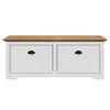 vidaXL Flurbank BODO Wei&szlig; und Braun 114x40x45 cm