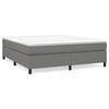 vidaXL Boxspringbettgestell Dunkelgrau 160x200 cm Stoff