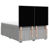vidaXL Boxspringbett mit Matratze Hellgrau 160x200 cm Stoff