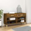 vidaXL Schuhschrank R&auml;uchereiche 102x35x55 cm Holzwerkstoff