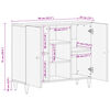 vidaXL Beistellschrank 90x33x75 cm Massivholz Mango