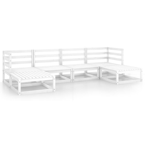 vidaXL 6-tlg. Garten-Lounge-Set Massivholz Kiefer