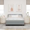 vidaXL Boxspringbett mit Matratze Hellgrau 140 x 200 cm Stoff