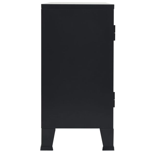 vidaXL Sideboard Metall Industrie-Stil 120&times;35&times;70 cm Schwarz