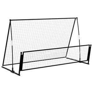 vidaXL 2-in-1 Rebounder und Fu&szlig;balltor 202x104x120 cm Stahl