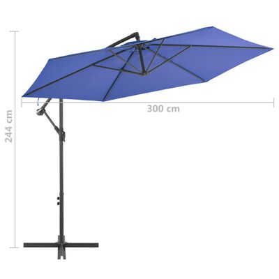 vidaXL Ampelschirm mit Aluminium-Mast 300 cm Blau