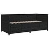 vidaXL Tagesbett Schwarz 75x190 cm Massivholz Kiefer