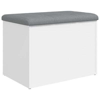 vidaXL Sitzbank mit Stauraum Weiß 62x42x45 cm Holzwerkstoff