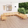 vidaXL 11-tlg. Garten-Lounge-Set Massivholz Kiefer