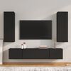 vidaXL 4-tlg. TV-Schrank-Set Schwarz Holzwerkstoff