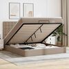vidaXL Ottoman-Bett mit Matratze Cappuccino-Braun 180x200cm Kunstleder