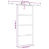 vidaXL Schiebet&uuml;r mit Beschlag Schwarz 90x205 cm Hartglas