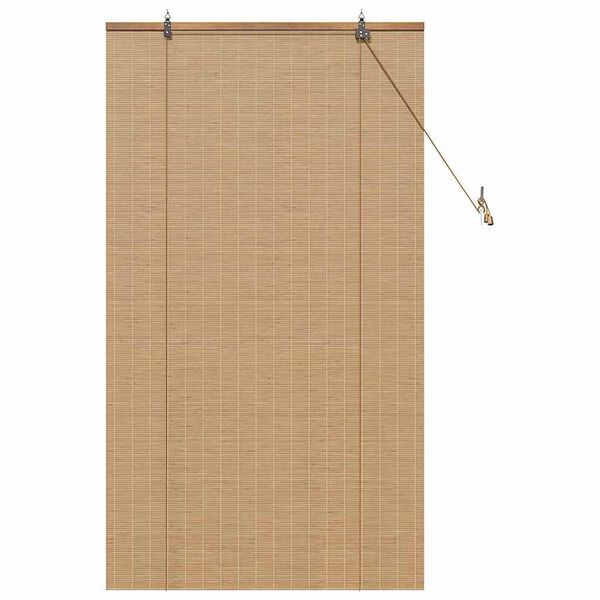 vidaXL Rollo mit Vorh&auml;ngen Braun 80 x 160 cm Bambus