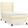 vidaXL Boxspringbett mit Matratze Creme 80x200 cm Kunstleder