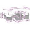 vidaXL Garten-Sofa-Set mit Speicher 9 pcs Beige Poly Rattan