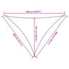 vidaXL Sonnensegel 160 g/m&sup2; Wei&szlig; 4x4x5,8 m HDPE