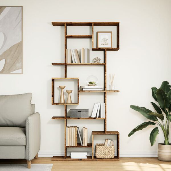 vidaXL B&uuml;cherregal Altholz-Optik 92x29x188 cm Holzwerkstoff