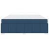vidaXL Bettrahmen mit Matratze Blau 200 x 200 cm Stoff