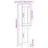 vidaXL Highboard Schwarz 34,5x34x180 cm Holzwerkstoff