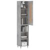 vidaXL Highboard Betongrau 34,5x34x180 cm Holzwerkstoff