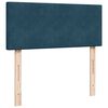 vidaXL Boxspringbett mit Matratze Blau 120x190 cm Samt