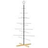 vidaXL Weihnachtsbaum Metall mit Holzst&auml;nder Schwarz 150 cm
