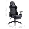 vidaXL Gaming-Stuhl mit Fu&szlig;st&uuml;tze Schwarz Kunstleder