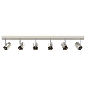 vidaXL Deckenstrahler mit Strahlern Nickel 73 x 6,5 x 11,5 cm Metall