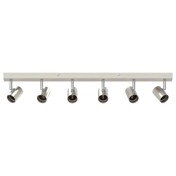 vidaXL Deckenstrahler mit Strahlern Nickel 73 x 6,5 x 11,5 cm Metall