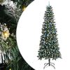 vidaXL K&uuml;nstlicher Weihnachtsbaum Gr&uuml;n 240 cm PVC, Plastik und Stahl