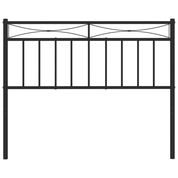 vidaXL Ersatz-Kopfteil Metall Schwarz 107 cm