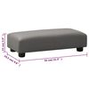 vidaXL Kindersofa mit Hocker Grau Kunstleder
