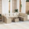 vidaXL Gartensofa-set Beige Poly-Rattan